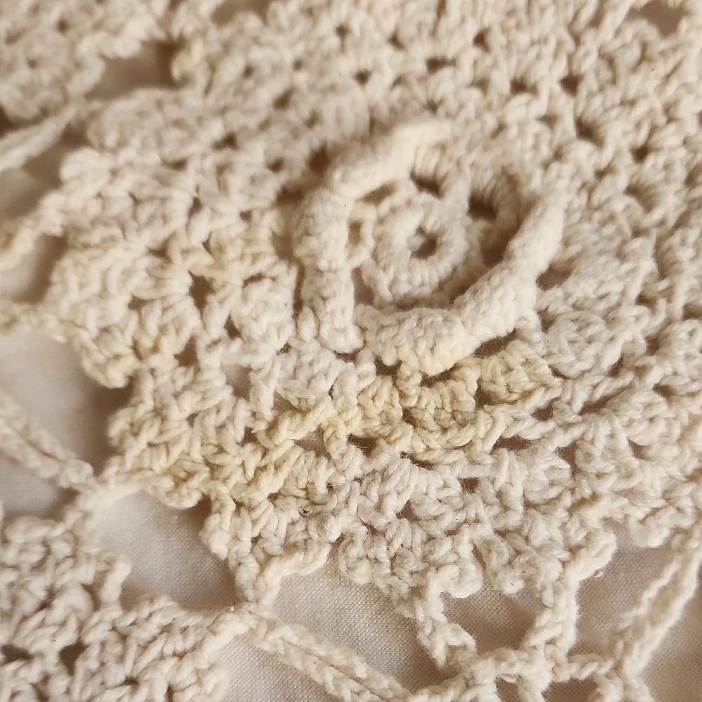 Crochet Lace Pillow Shams Cream